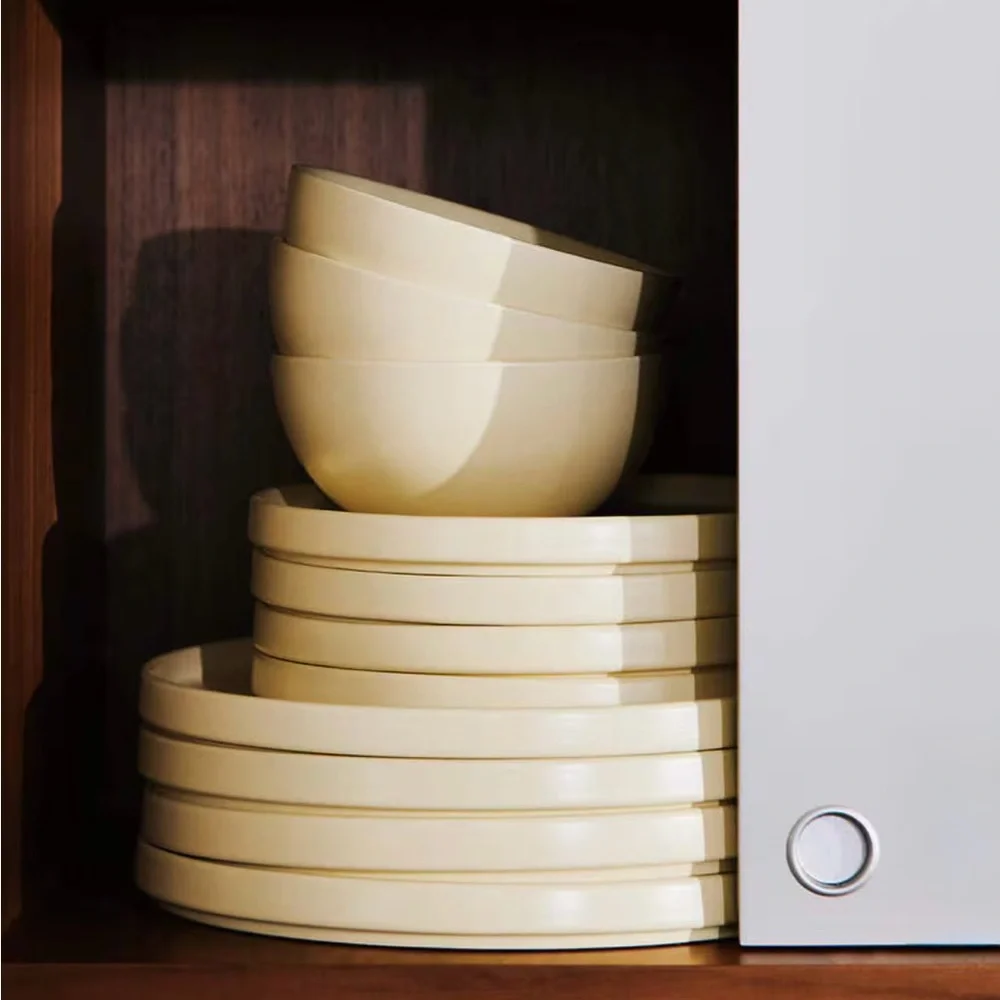 New! Crate&Barrel Butter Yellow 9” Dinner Bowl by Molly Baz, Set of 4